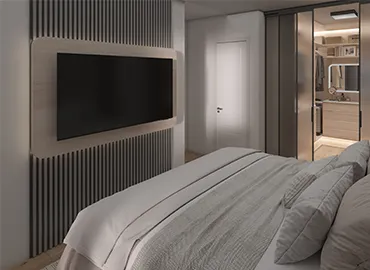 Camlivadi Bed TV Wall